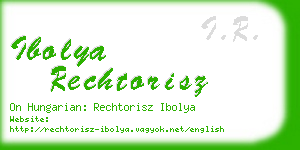 ibolya rechtorisz business card